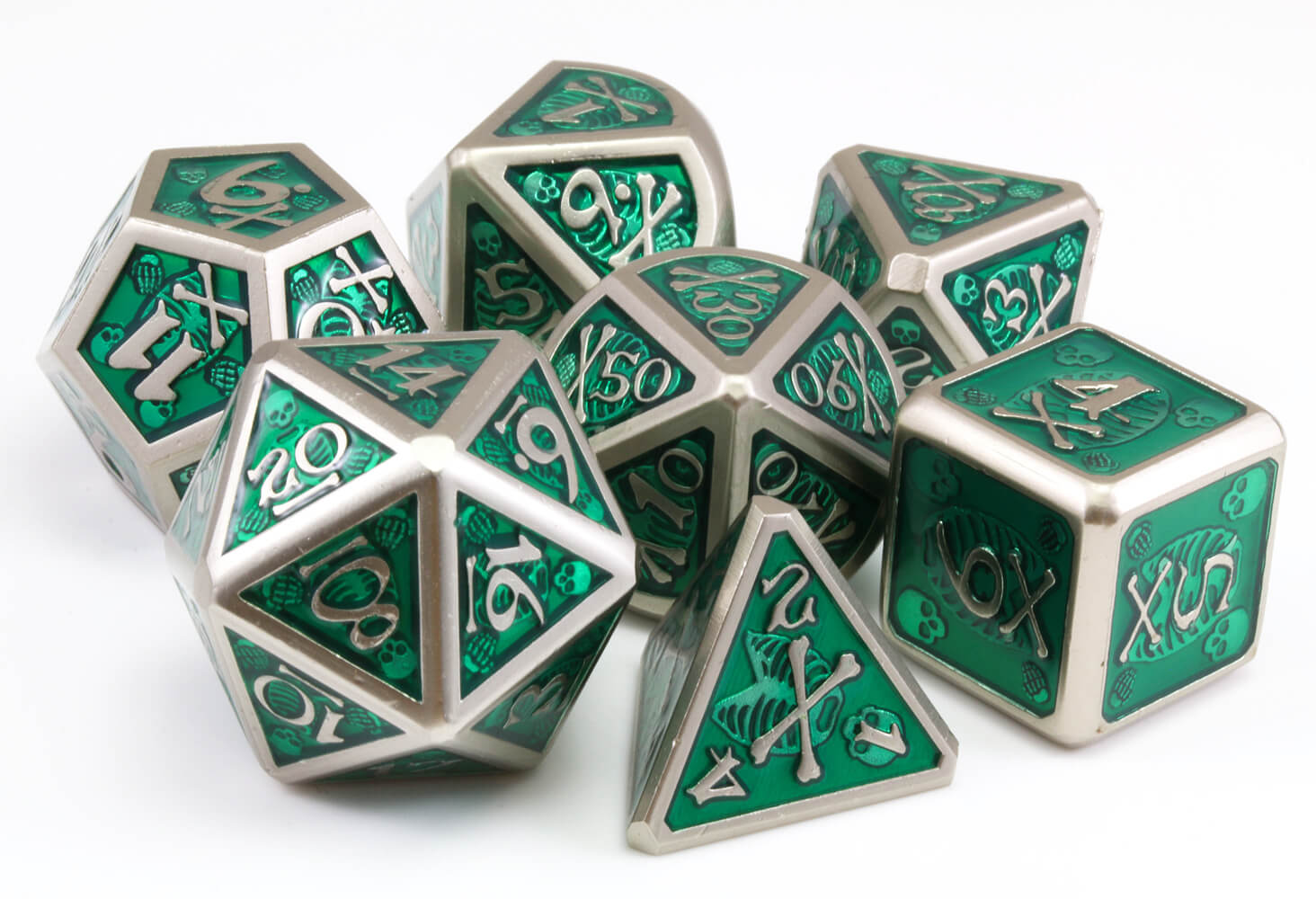 Green Skeleton Dice