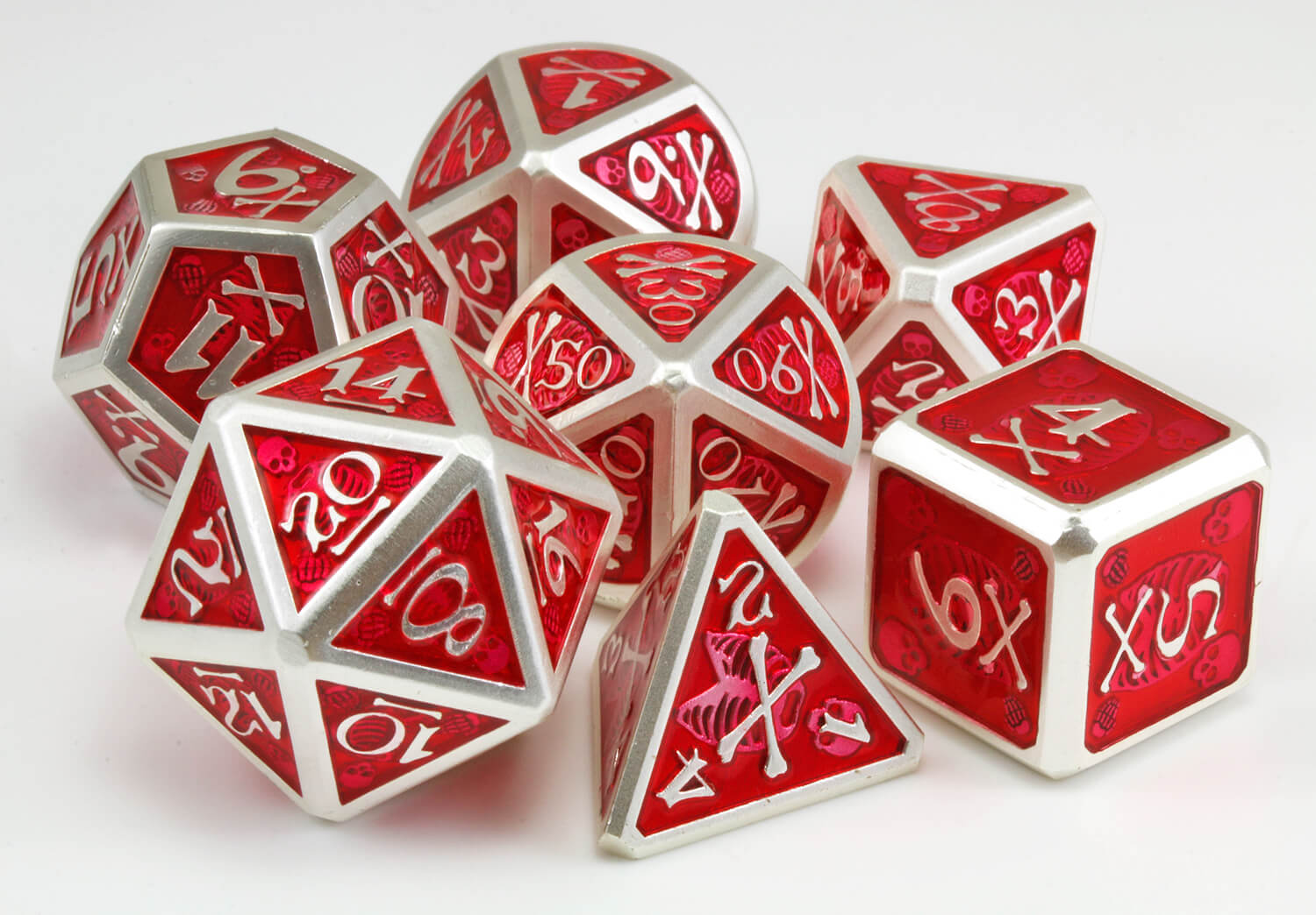 Skeleton DnD Dice Red