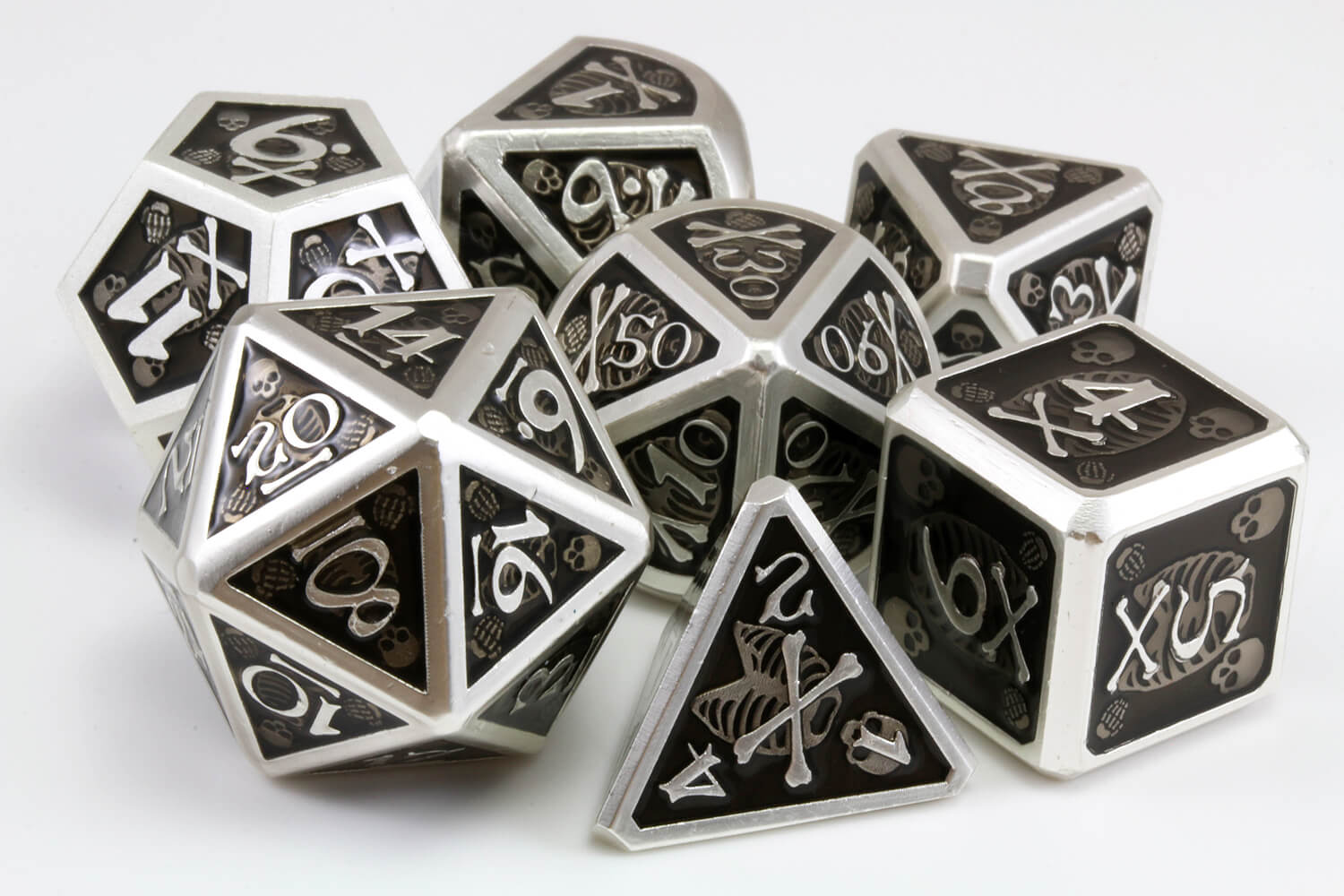 Black Metal Skeleton Dice