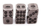 Metal D6 Dice Skull Antique Silver 2