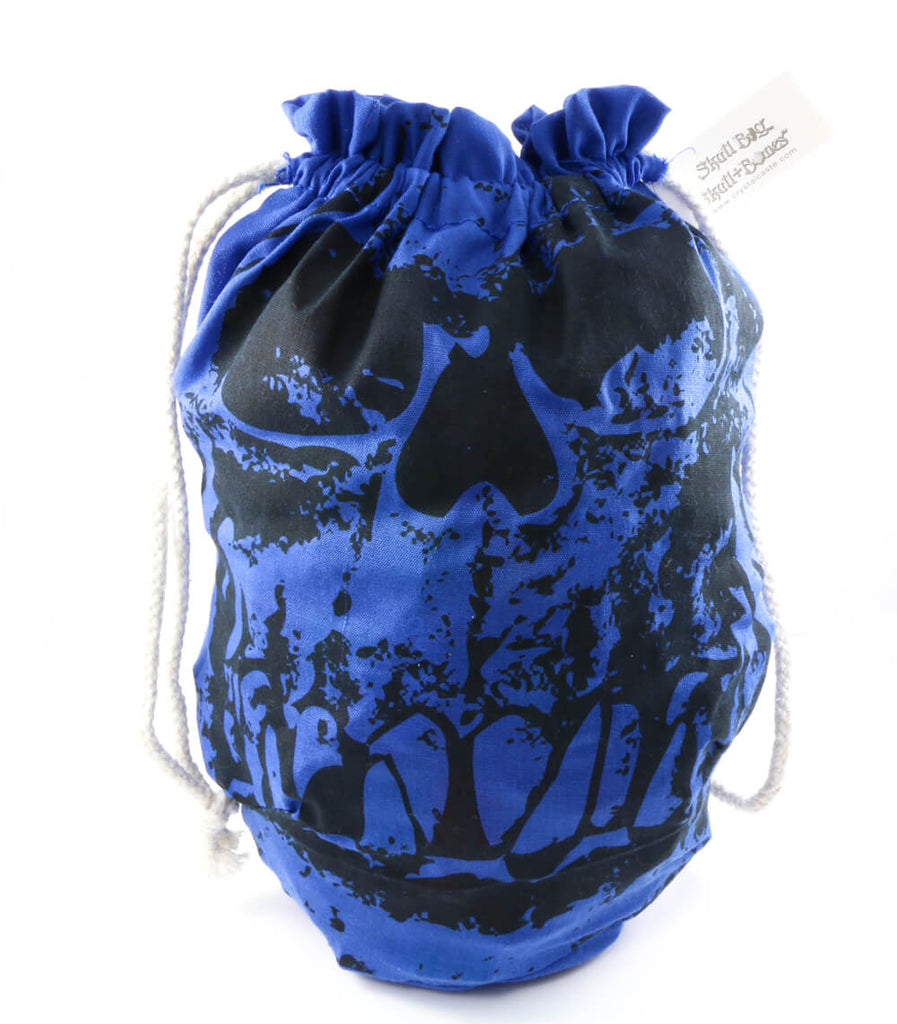 Orc Skull Dice Bag Blue