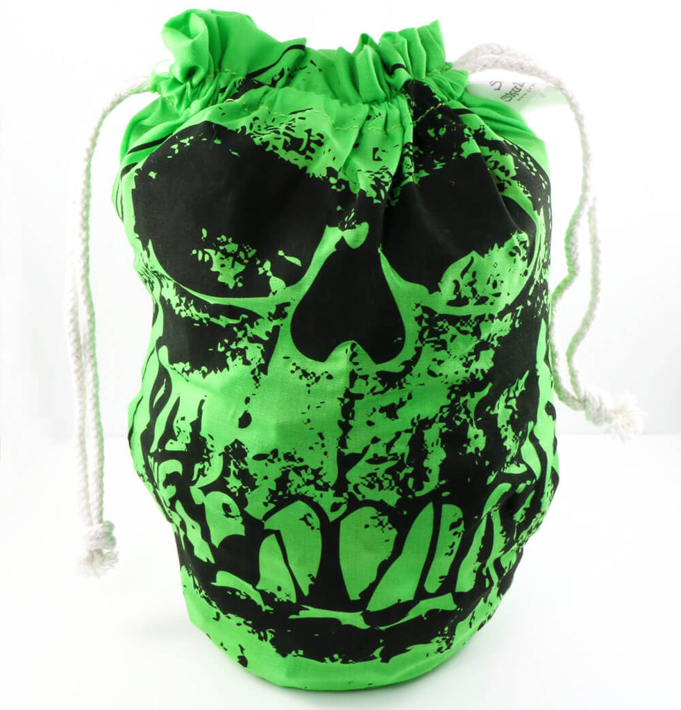 Orc Skull Dice Bag Green