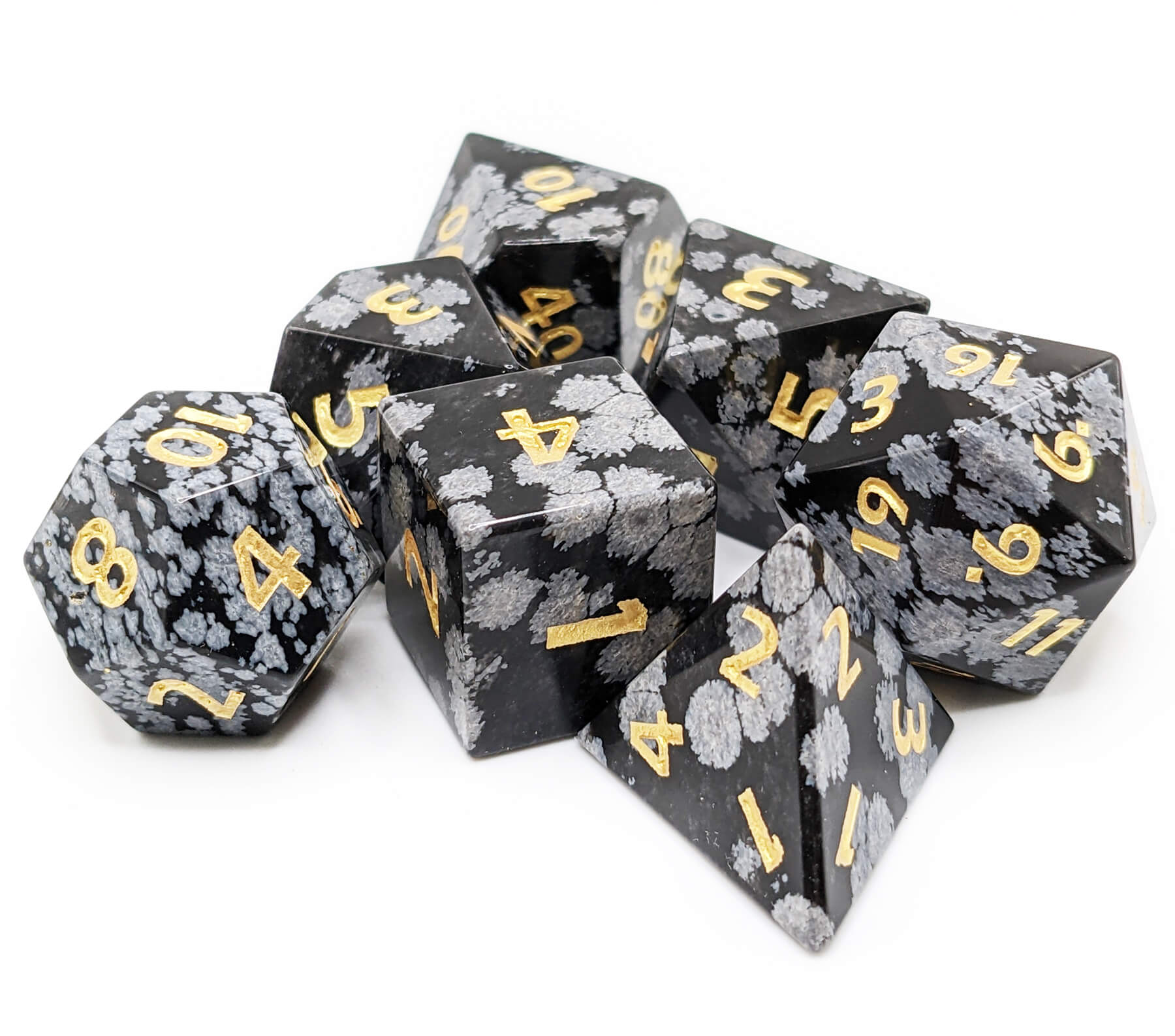 Gemstone Obsidian ttrpg dice