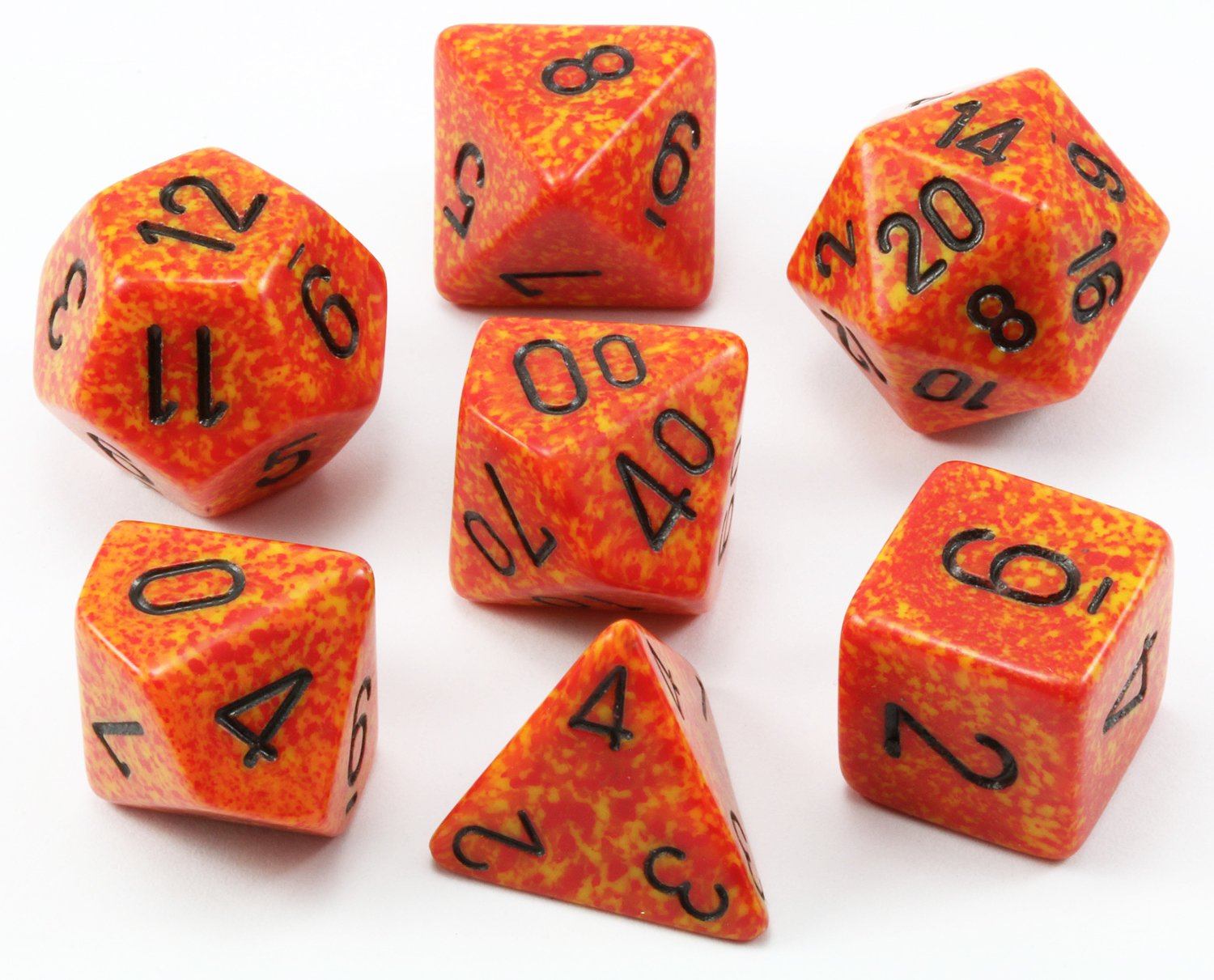 D&D Dice Speckled Fire