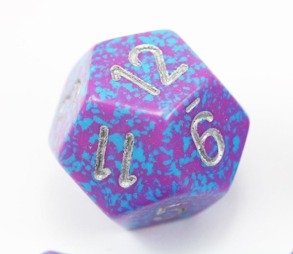 RPG Dice Speckled Silver Tetra