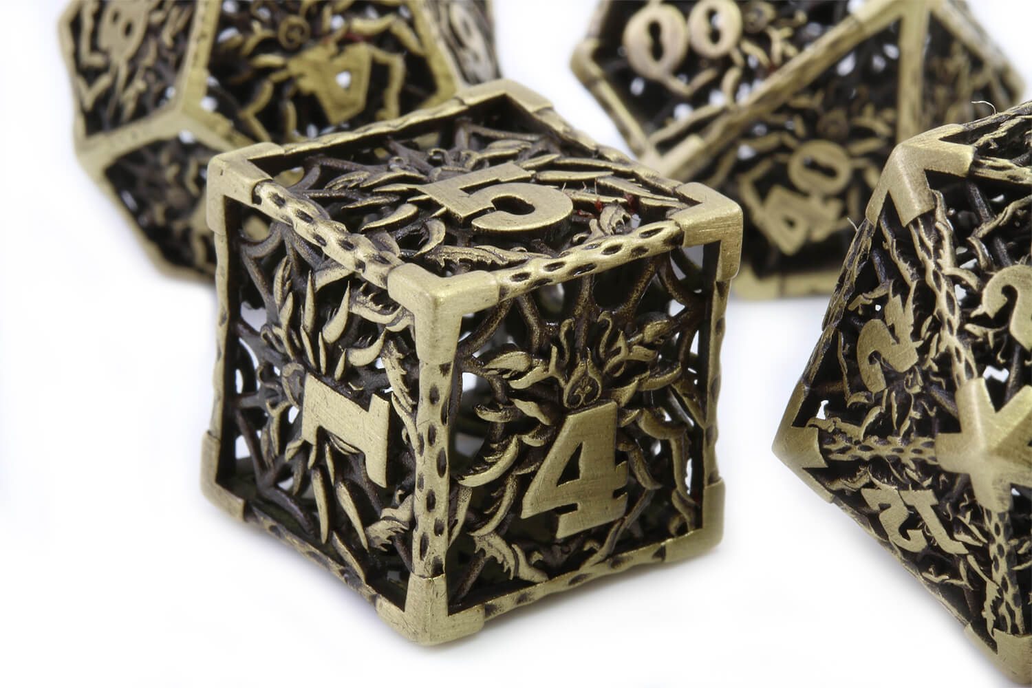 Gold Spider Metal Dice d6