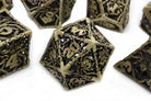 Gold Spider Metal Dice