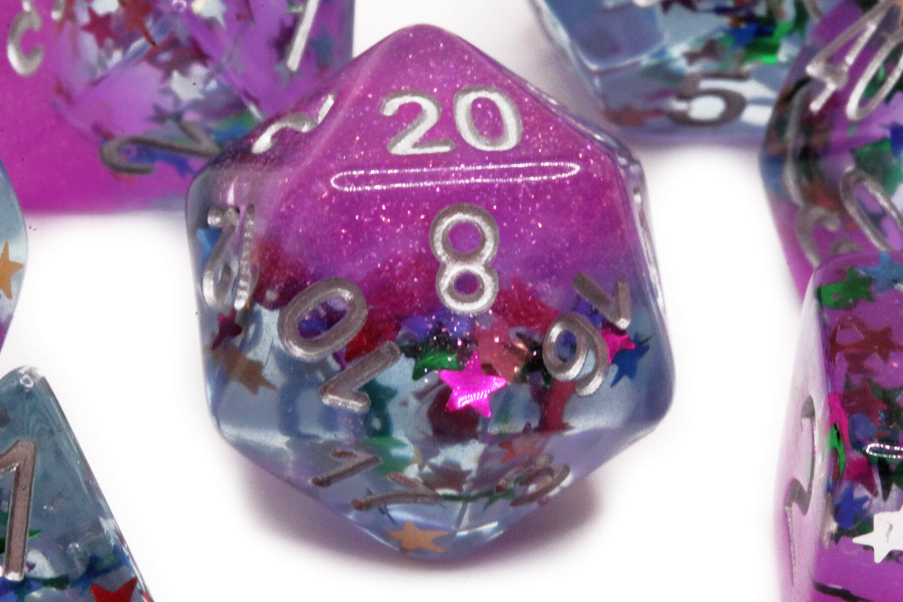 Star Dice Purple Pizazz d20