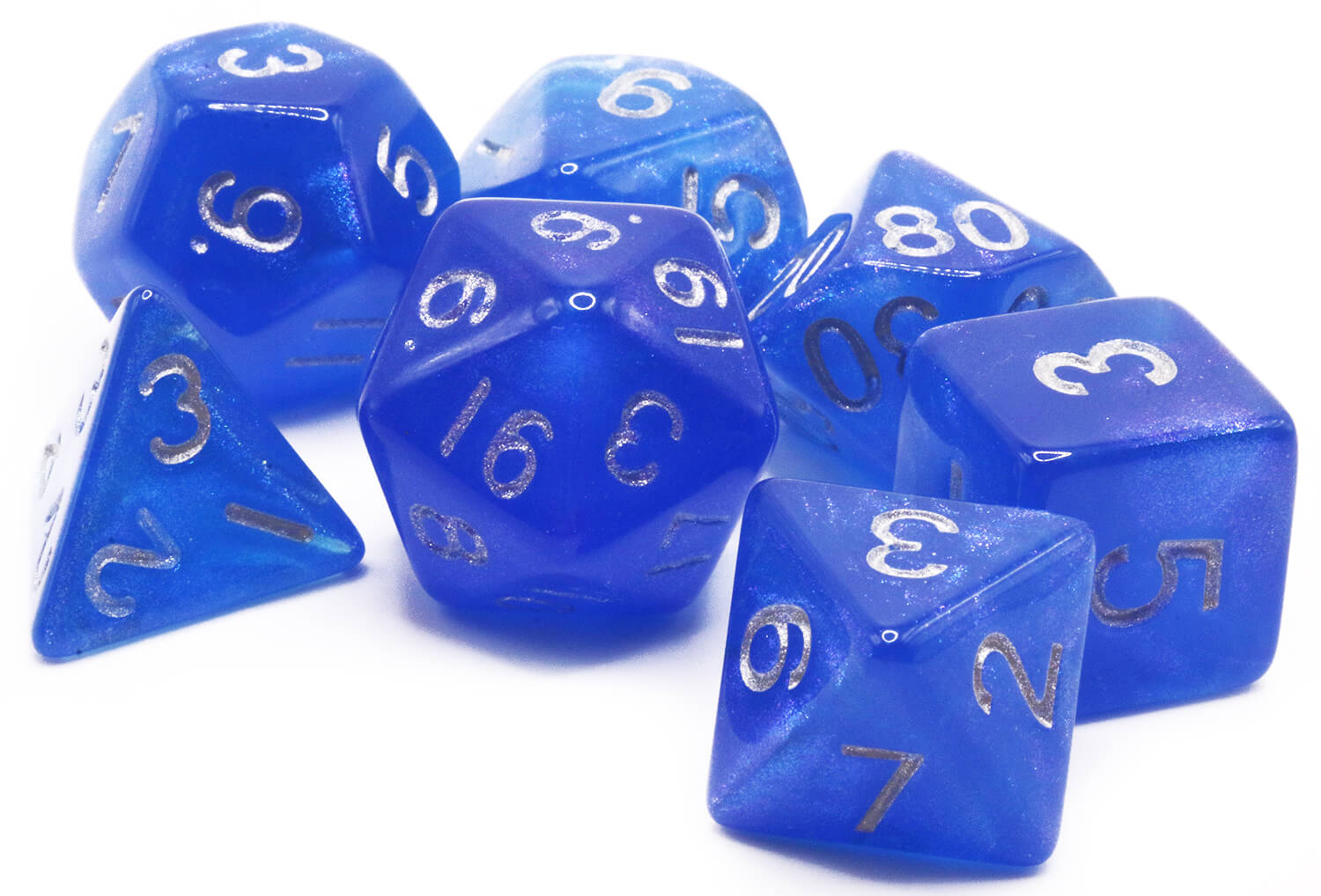 Stardust Dice Blue Silver