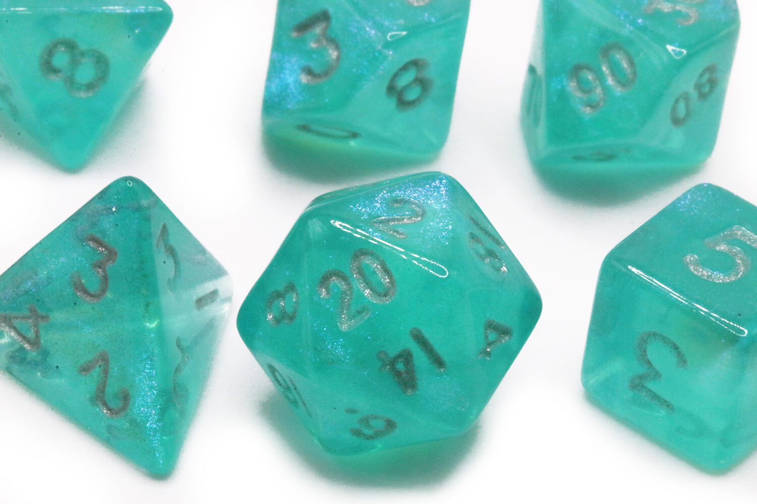 Mini Stardust Teal Dice