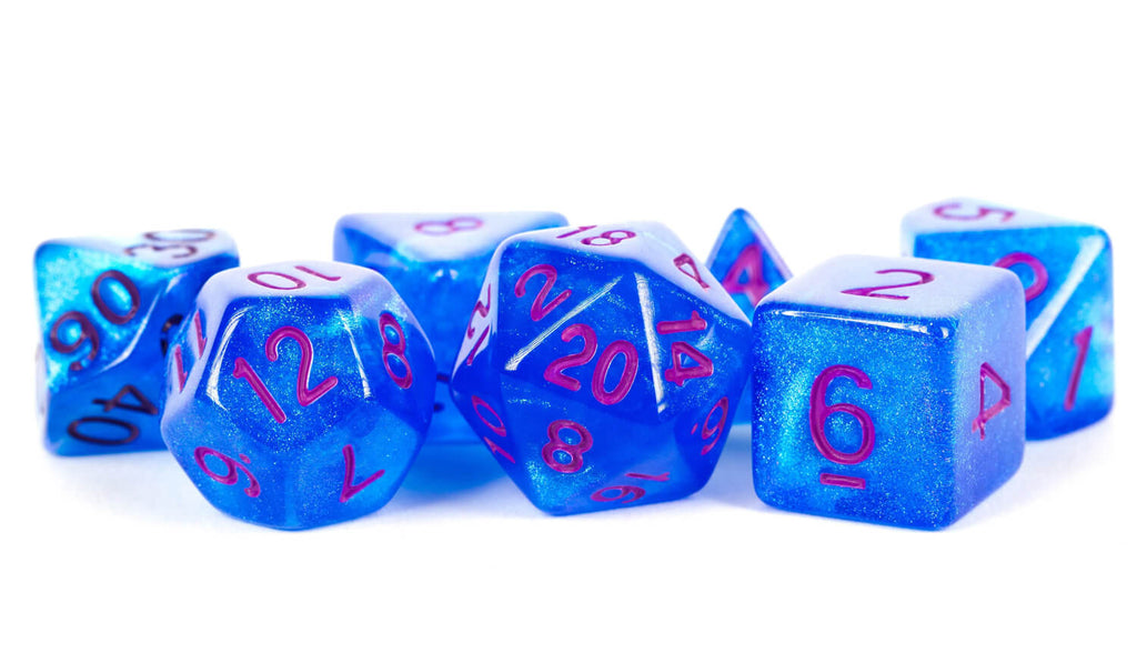 Stardust Dice (Blue With Purple Numbers)