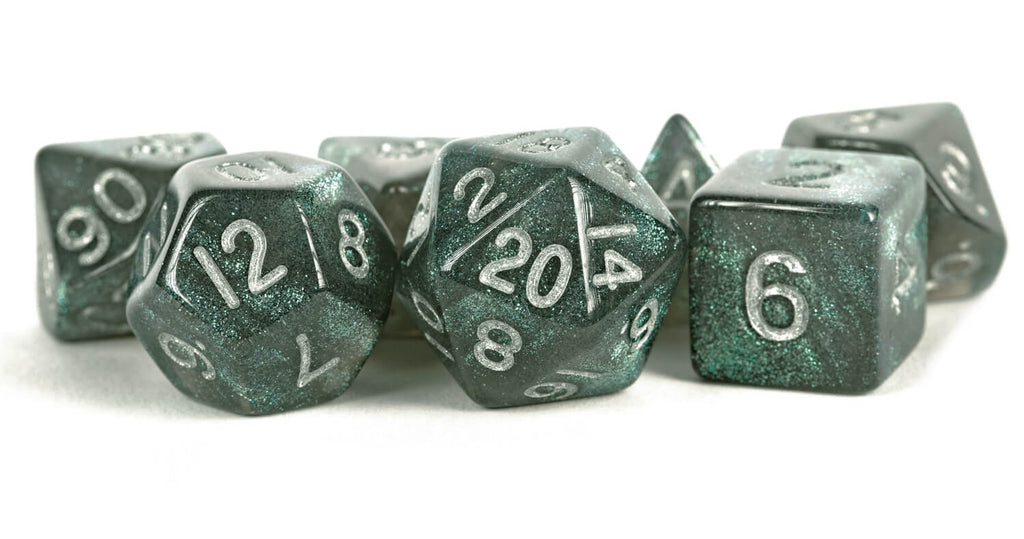 Stardust Dice (Gray With Silver Numbers)