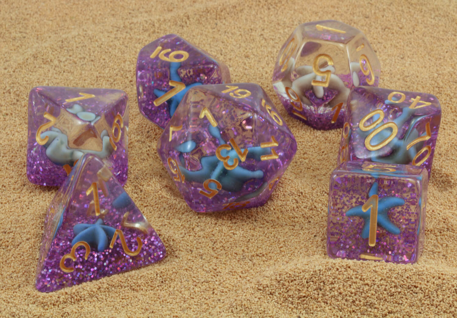 Purple Starfish Dice