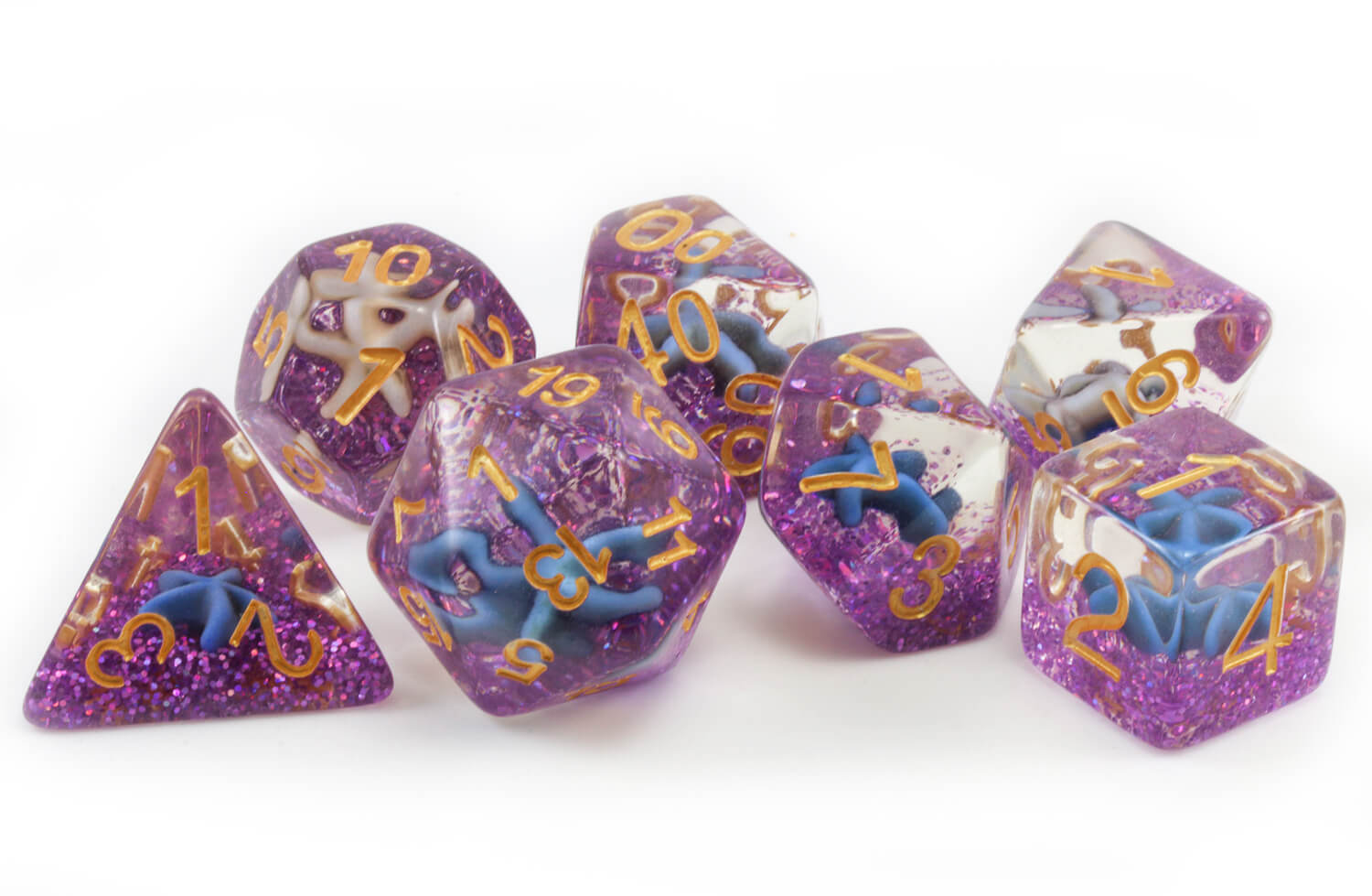 Purple Starfish Dice 2