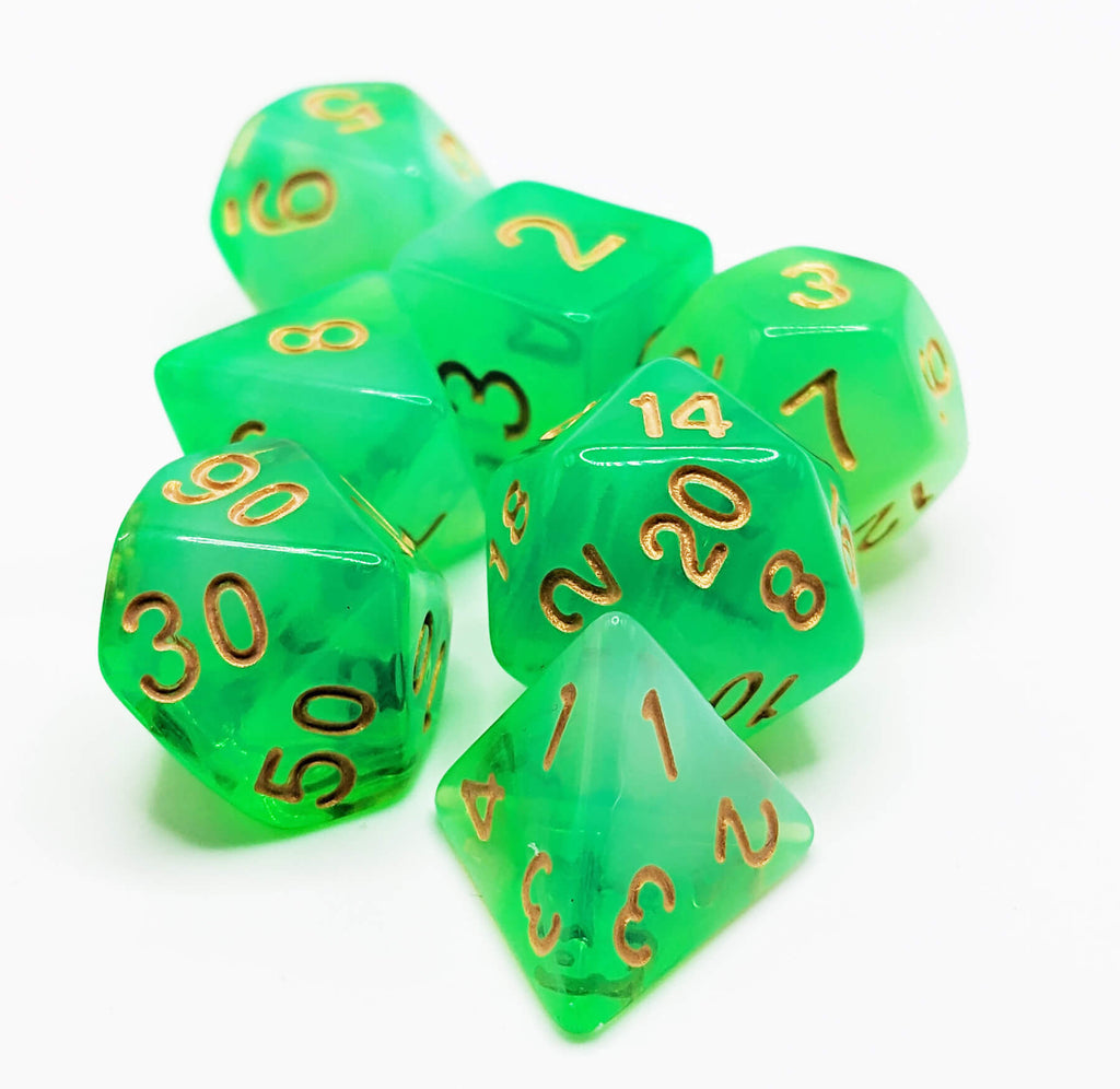 Stormfront Atomic green dice for dnd games