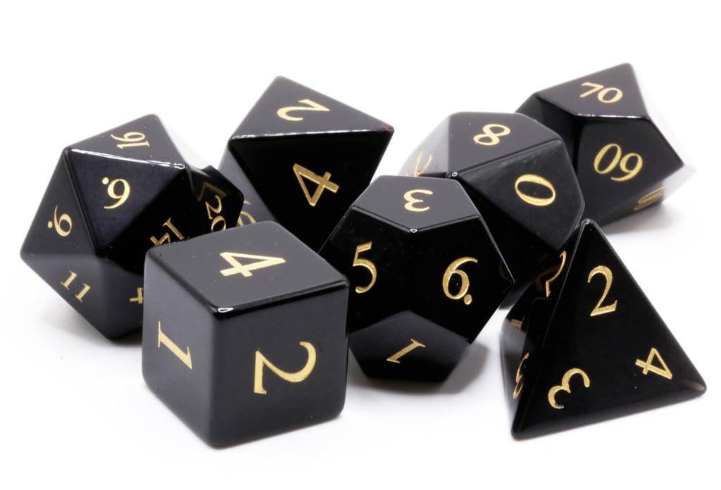 Synthetic Obsidian DnD Dice