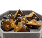 Tiger Eye Gemstone Dice