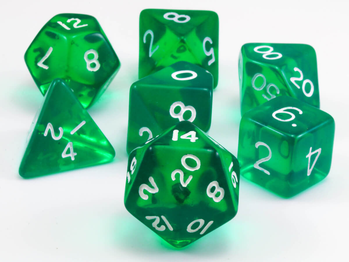 Translucent Green Dice