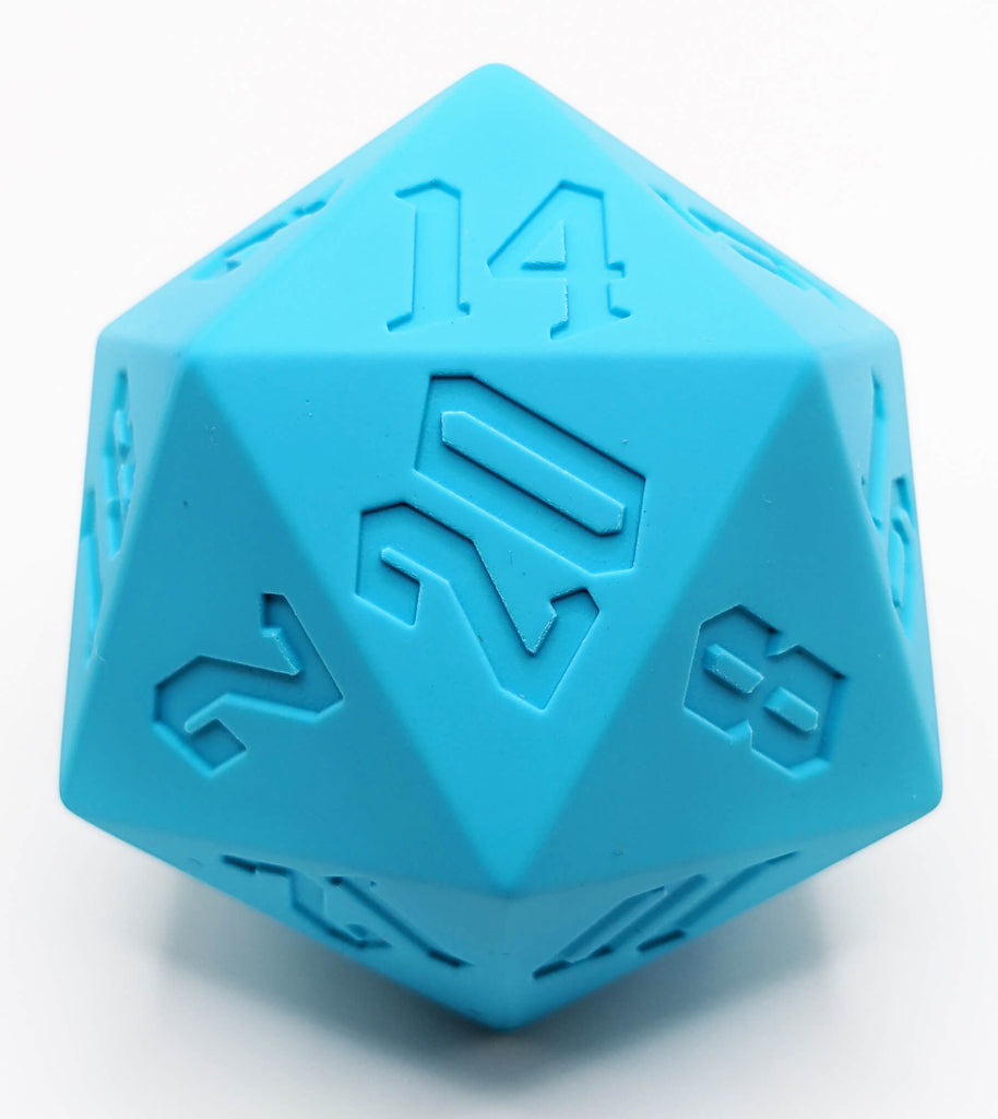 Giant Silicone D20 Dice Azure