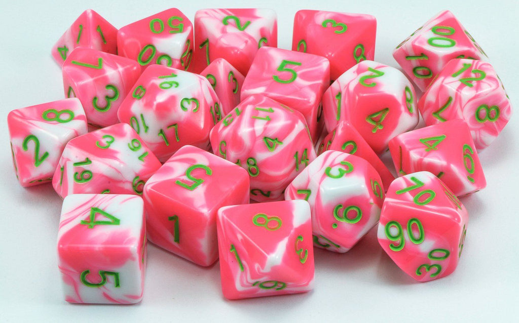 Pink Dungeons and Dragons Dice
