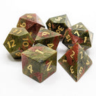 Beautiful unakite gemstone dice