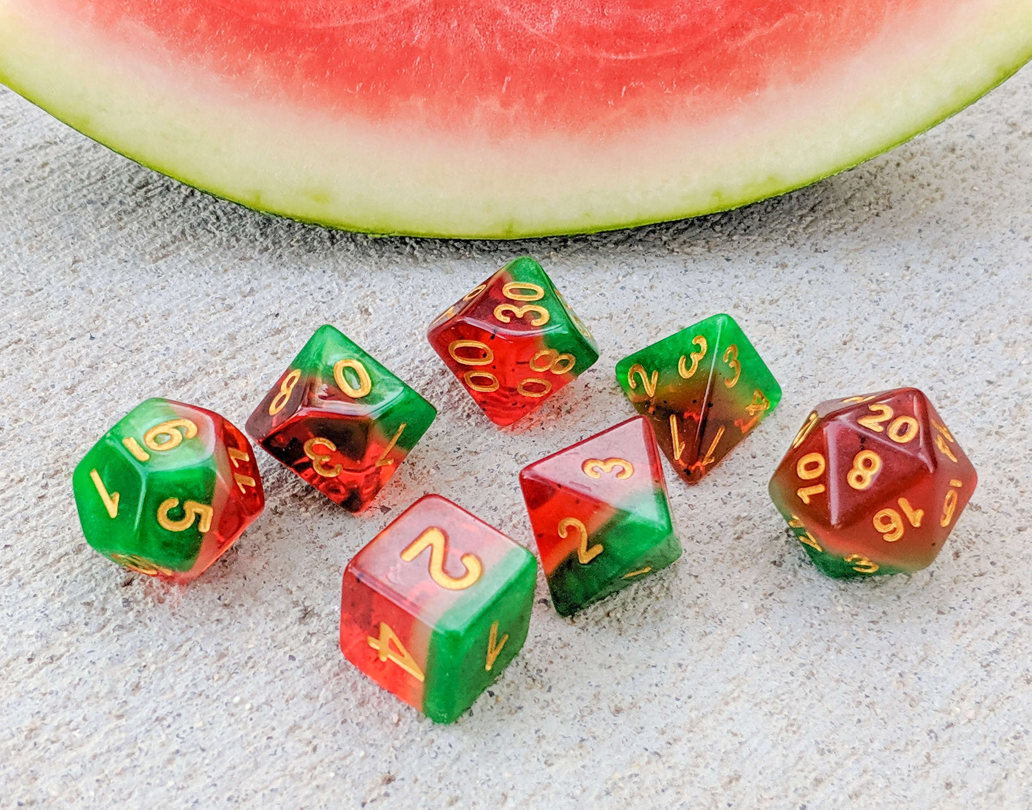 Watermelon dnd dice