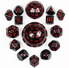 Weird RPG Dice Set Black Red - d100