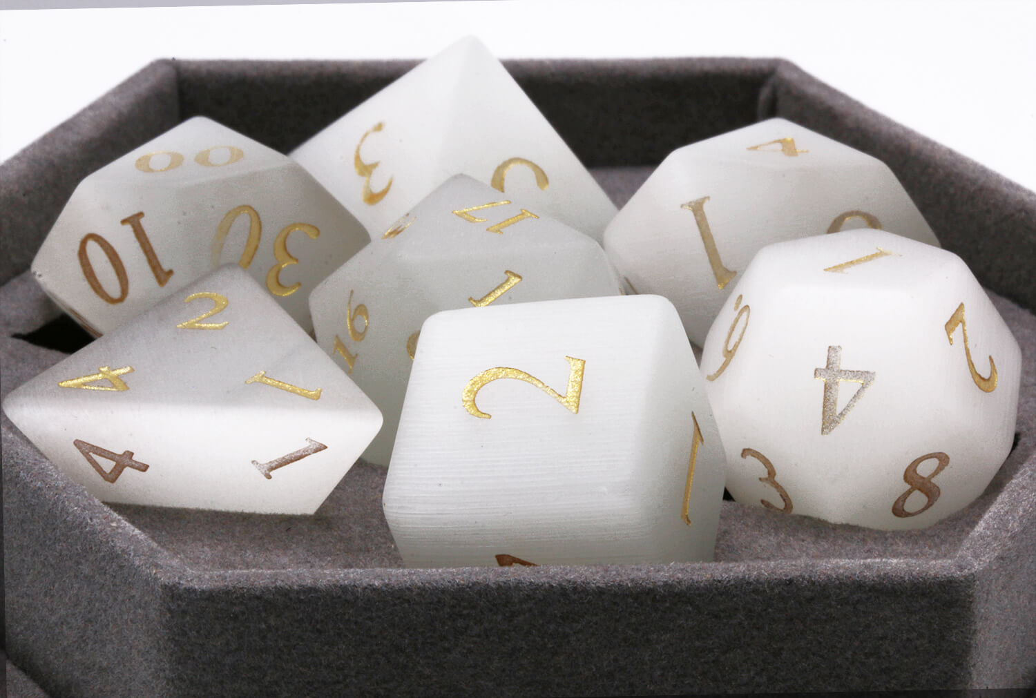 White Cats Eye Dice