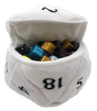 White D20 Dice Bag