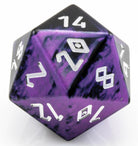 Giant d20 aluminum purple black