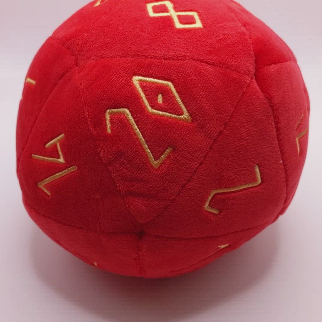 Plush d20 Red Dice Video