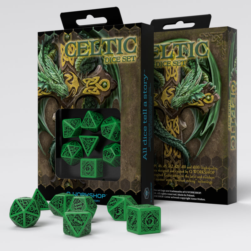 Q-Workshop Celtic Dice Green