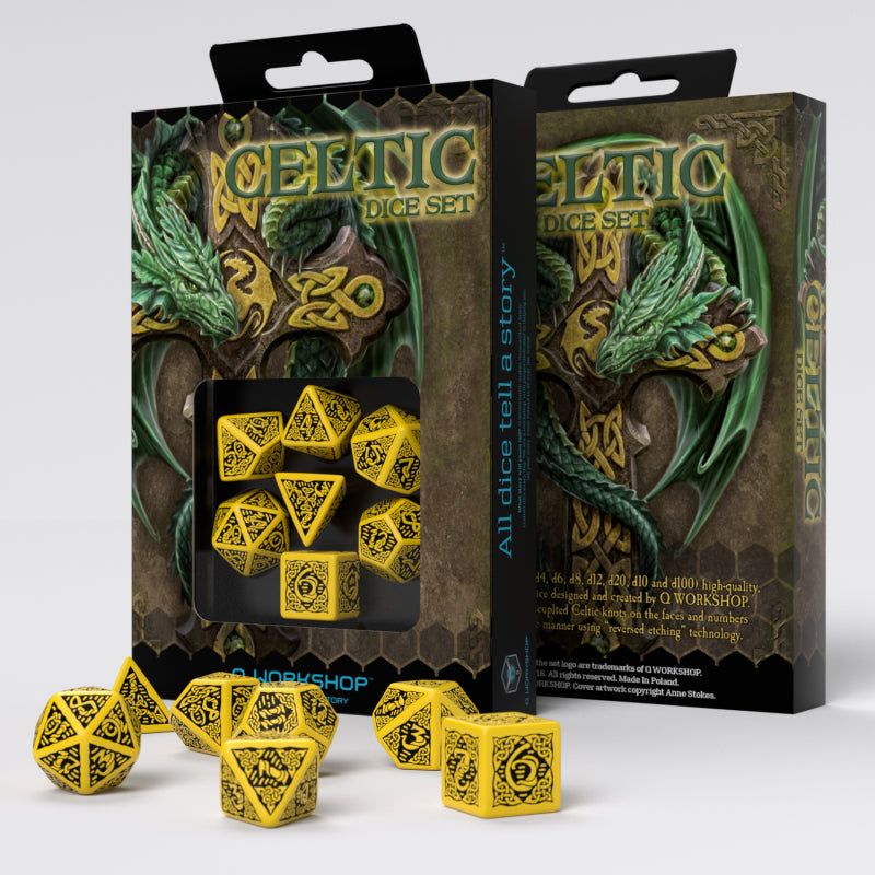 Q-Workshop celtic dice yellow