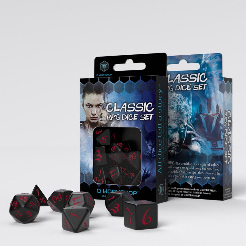 DnD Dice Black and Red 2