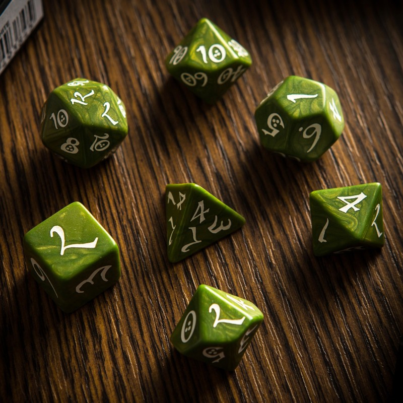 D&D Elf Green dice