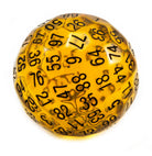 d100 amber dice