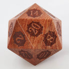 Giant wood d20 Rosewood