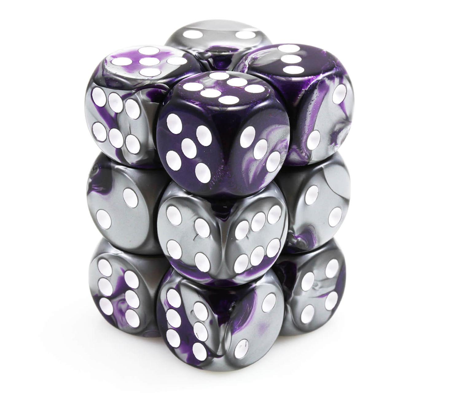 Gemini Purple and Steel Dice