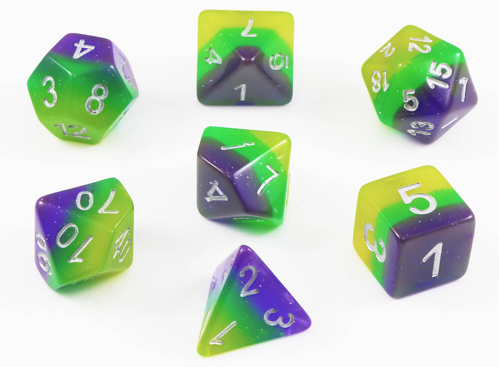 Rainbow Blue Illusion Dice