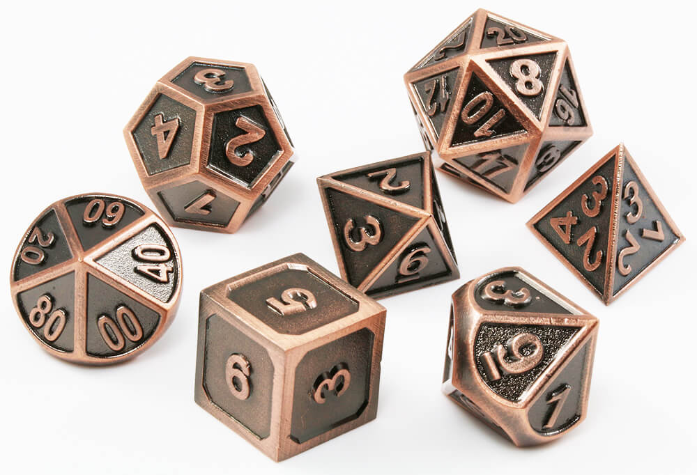 Copper D&D Dice