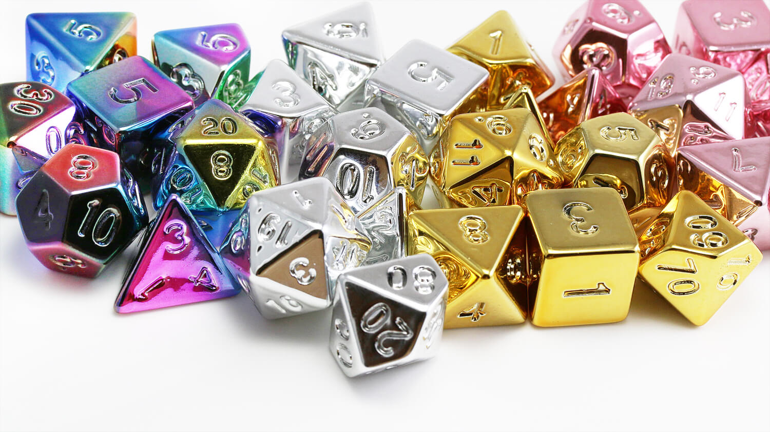 Plated Dice Set Metal