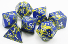 Blue and Yellow Gemstone Dice 3