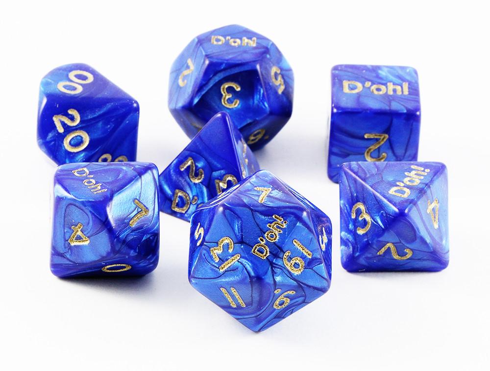 D'oh! Dice Pearl Blue