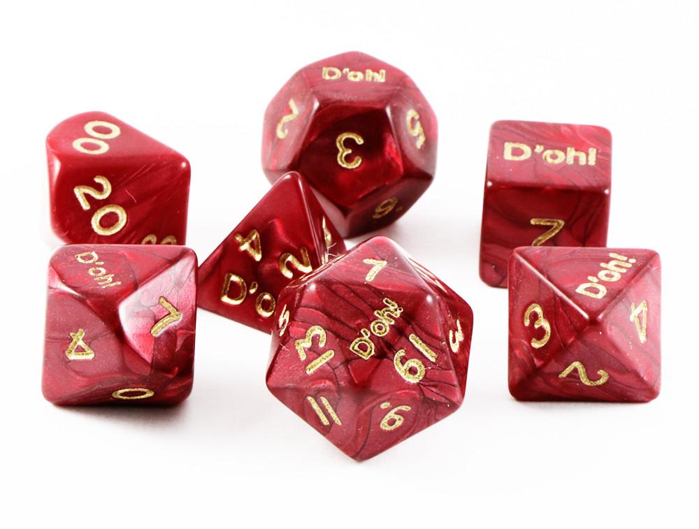 D'oh! Dice Pearl Red