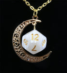 DnD d12 Necklace Pearl