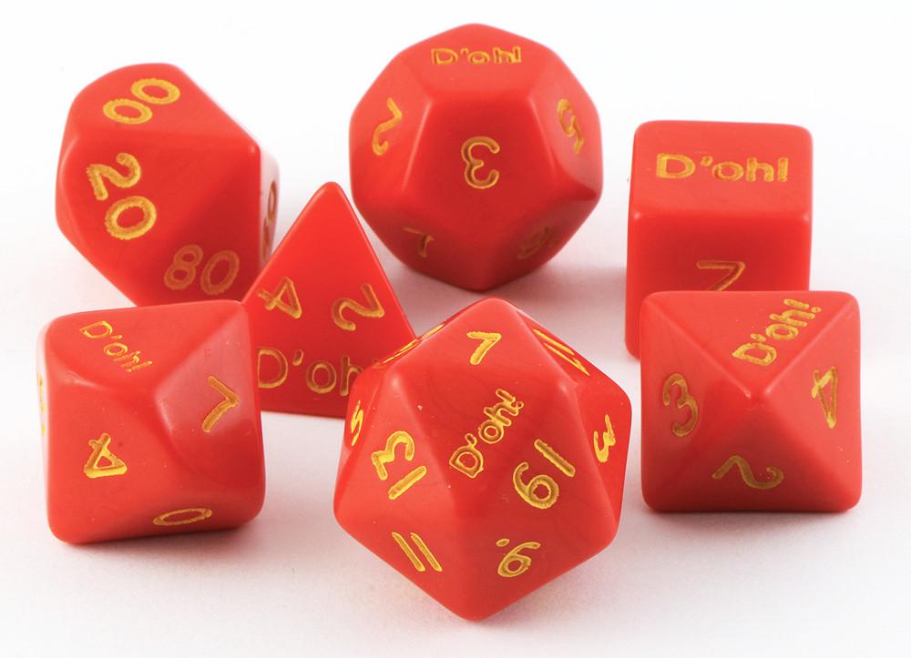 D'oh! Dice Opaque Red