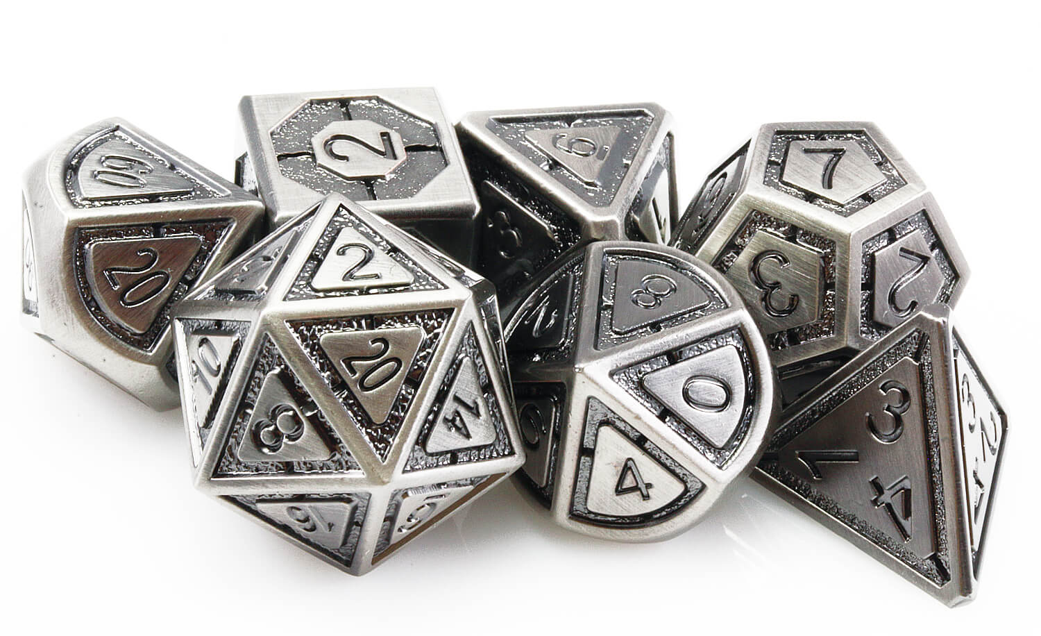 Assassin D&D Dice Antique Silver 2