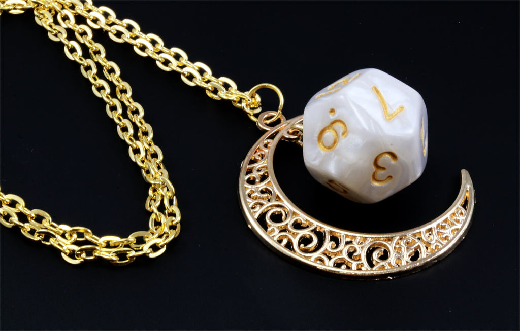 DnD d12 Necklace Pearl 2