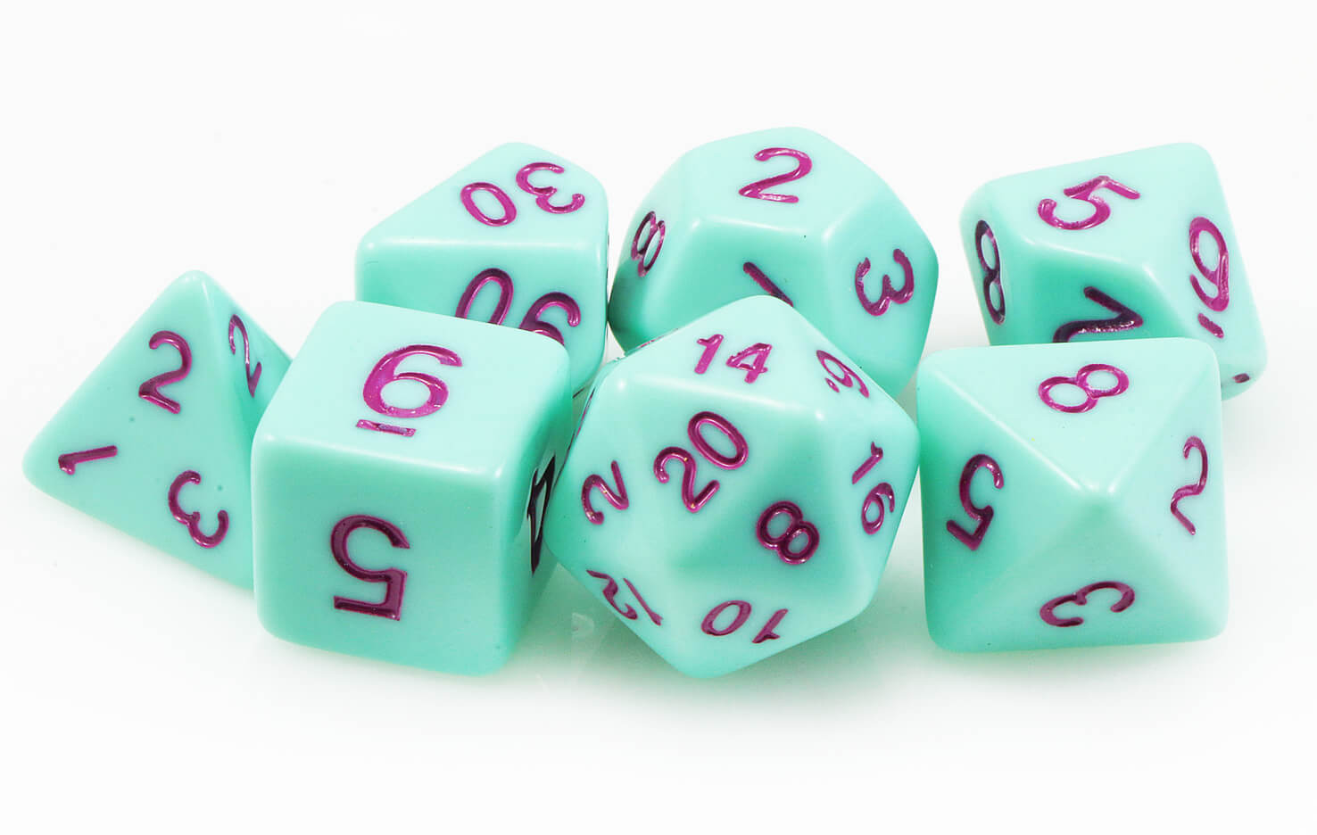 Pastel D&D Dice Green