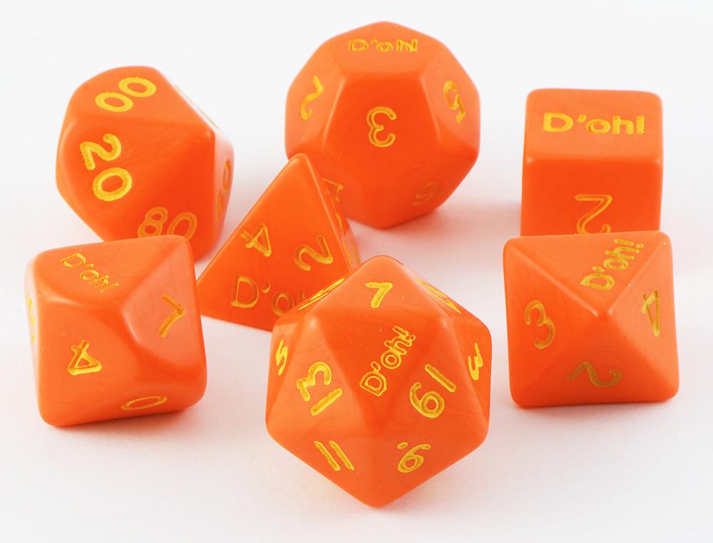 D'oh! Dice Opaque Orange